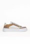 Beige White Multi Leather Men's Sports Shoes 16Ma8203