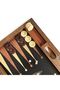 Black Mosaic Classic Large Backgammon Wood with Numerator - 6