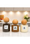 Wooden Ball Lid Glass Tea Turkish Coffee Milk Powder Storage Jar Set Coffee Corner Label Gift - 2