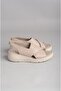 Seç Km11 Genuine Leather Anatomical Women Sandals Stone - 6
