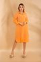 Muslin Shirt Dress Salmon pink Bnts-23034