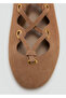 Suede Cross Strap Ballerina Shoes - 3