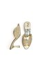 Women's Slippers with Heels, Gold Stones, Evening Dress Shoes, New Season F401 - 5