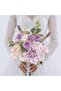 Artificial Flowers Combo, Purple Mix Silk Flowers, Dahlia Roses with Stems, for DIY Wedding Bouquets Home Decor - 6
