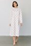 584 Pink Cotton Plus Size Long Sleeve Mother's Nightgown