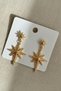 Gold Color Polar Star Dangle Earrings - 3
