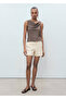 High-waisted straight-cut shorts - 2