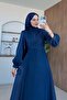 فستان سهرة ديزي بليسيه باللون الأزرق الداكن - 4
