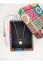 316 L Stainless Steel - Anti-Allergic - Non-Tarnish - Steel Chain - Steel Color Changing - Enamel Star Design Necklace - 3