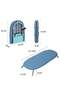 Tabletop Ironing Board with Iron Rest, 32x12 Inches, Metal Mesh Panel, Foldable, Blue - 4
