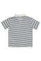 Polo Collar Thin Striped T-Shirt for 2-5 Years Old - Blue - 2