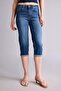 High Waist Folded Leg Jean Capri with Pockets H6237Ax26Sm - 7