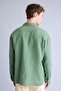 100% Linen Relax Fit Polo Collar Woven Long Sleeve Shirt G0856Ax26Sm - 8