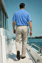 Men's Daily Comfortable A.Blue Polo Collar T-Shirt - 6