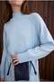 Turtleneck Basic Sweater Ice Blue - 2