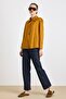 Apolet Detailed Water-Repellent Features a Unlined Short Trench Coat Mustard 6834 - 3
