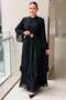 Pile Detailed Evening Dress