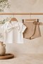 Girl's stone embellished bow collar skort shorts skirt 2-piece bottom top set summer stylish outfit 2-5 years - 2
