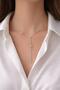 Star Detailed Steel Y Necklace