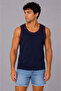Men's Athlete Crew Neck Sleeveless Summer Tank Top - Navy Blue - 3