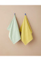 Zigzag Cotton Face Towel 50X70 cm Lime Green - 3