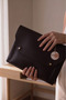 Women's Large Size Envelope Handbag, Document and Tablet Case, Stylish Daily Portfolio Bag En33 Size26