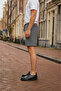 Men's Regular Lace-Up Casual Smoked Basic Shorts - 2