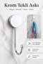Adhesive Chrome Single Hook Hanger, Towel Holder, Whether You Paste or Mount... Stop Drilling!! ! - 4