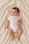 Organic 3-Piece Snap-On Baby Girl Bib Set - 3