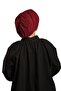 Claret Red Draped Casual Hijab Bonnet Sandy Drawstring 2315_16 - 5