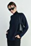 Navy Blue Caroline Basic Thin Sweater