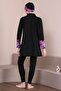 Large Size Fan Long Sleeve Hawaiian Model Closed Hijab Swimsuit - 6