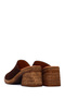 Women's Brown Thick Heeled Suede Leather Slippers 26Sfd361710 - 7