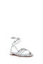Women's Silver Ankle Buckle Stone Sandals 25Sfe481132 - 6