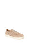 Women's Beige Lace-Up Thick Sole Suede Leather Sneaker 26Pfd511110 - 7
