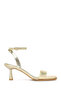 Women's Gold Anklet Buckled Stiletto Heel U Metallic S Sandals 26Sfe391632