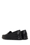 Women's Black Wedge Heeled Leather Comfort Loafer 25Afd154118 - 5