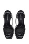 Women's Black Ankle Strap Thin High Heel Shoes Patent Leather Genuine Leather Sandals 25Sfd161116 - 8