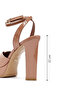 Women's Beige Buckle High Thick Heeled Shoes Platform Patent Leather Genuine Leather Sandals 25Sfd120416 - 2
