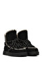 Women's Black Lace-Up Thick Soled Suede Teddy Boots 25Wfe402210 - 2