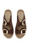 Women's Leopard Buckle Suede Leather Espadrille Slippers 25Sfd 205010 - 7