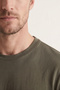 Cotton Lycra Body-Fitting Magic Fit Khaki Men's Basic T-Shirt Compact Combed Cotton Short Sleeve Flexible T-Shirt Elastane - 4