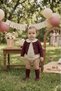 Baby Girl Linen Romper Set 3 Pieces 100% Cotton 3-6-9-12 Months