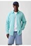 Linen Blend Standard Fit Shirt 887952 Men's Shirt Green