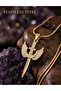 Gold Color Wing-Sword Model Steel Necklace