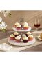 Mison 2-tier Marble Cake Stand Dia30x33cm -white