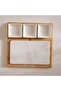 Natura 5-Piece Serving Set 28x28x3.5cm -Natural & White - 4