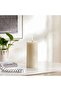 Grandiose White Velvet Scented Pillar Candle 10.16x22.86cm- 160 Hrs