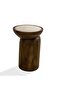 Topiaz End Table Marble - White Brown - 3
