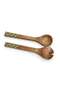Mangifera 2-piece Mango Wooden Salad Serving Set 30x7.5x1.5cm -green & Natural - 3